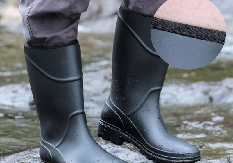 Men's construction site rubber boots, adult rain boots