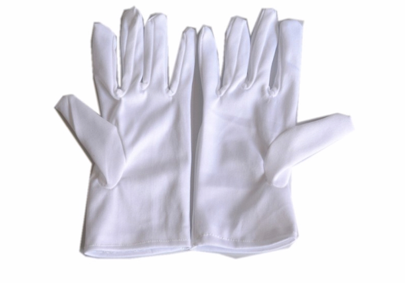 Nylon four piece white polyester dust-free cloth dust gloves