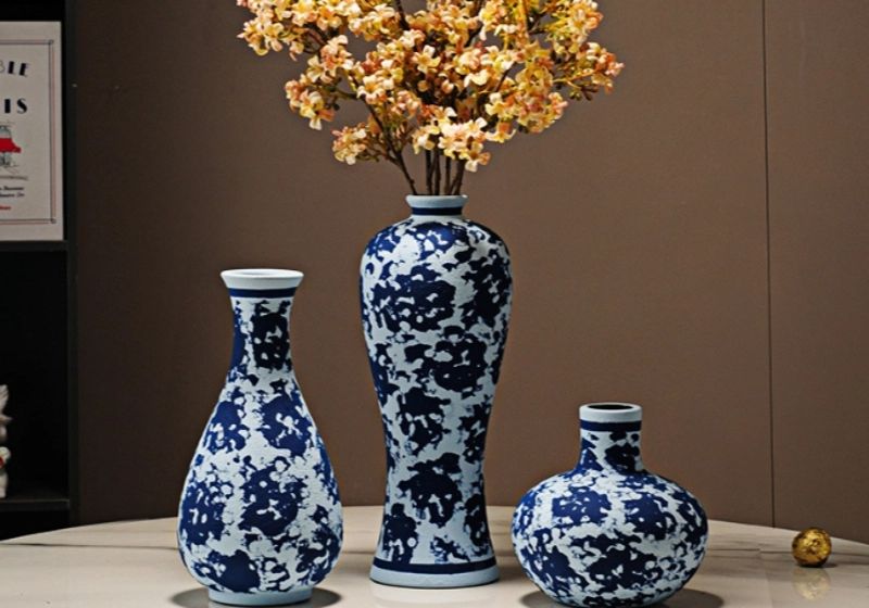 New Chinese Zen blue and white porcelain vase
