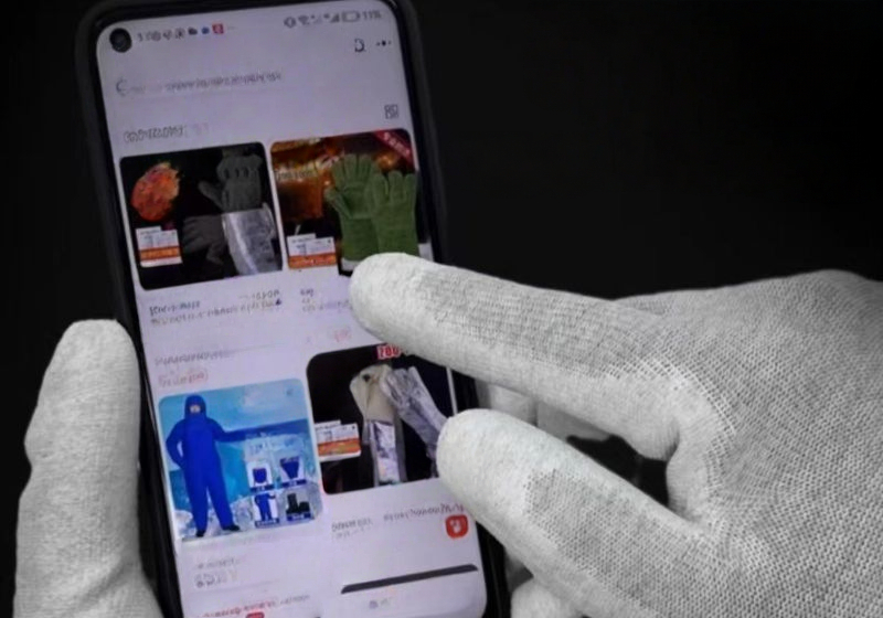 Thin coated palm gloves