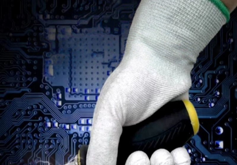 Thin coated palm gloves