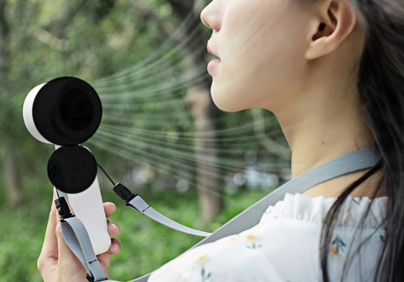 Silent folding fan