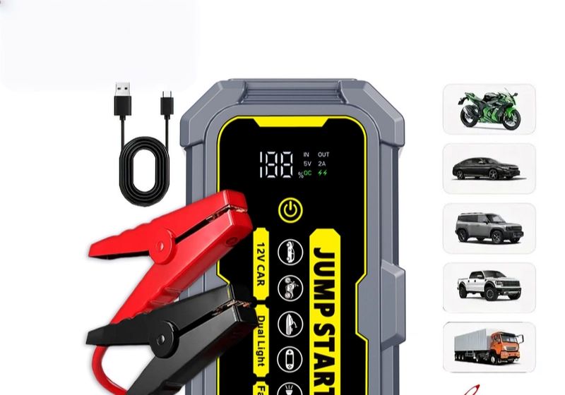Portable emergency starting power supply for automobiles